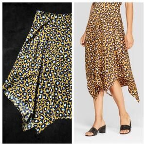Who What Wear leopard print midi skirt